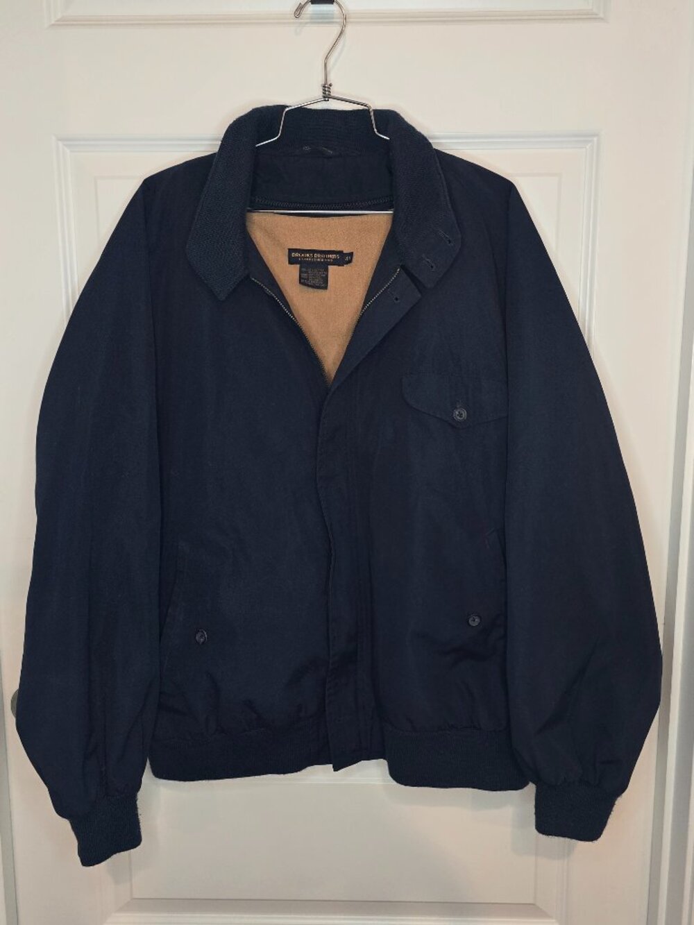 Brooks Brothers Navy Blue Jacket with Wool Blend Liner